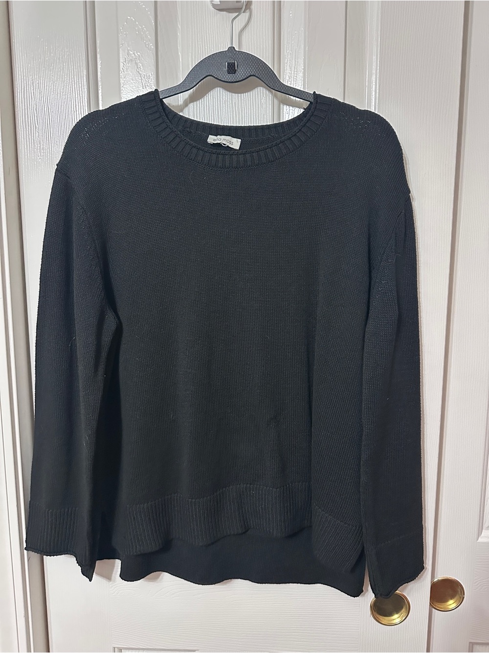 Ella Moss Black Crewneck Sweater